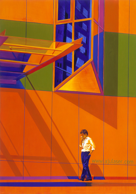 The Buildings in Orange Space | Oil on Canvas | 112X162cm | 2010