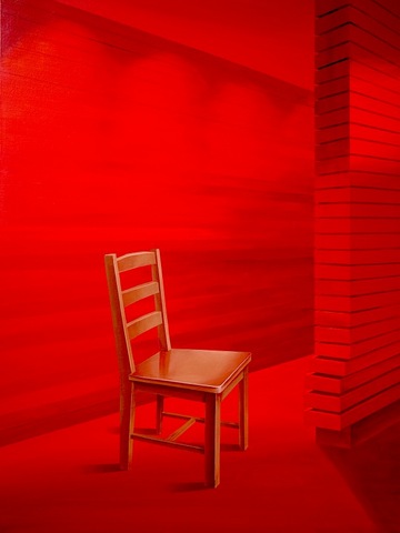 Chair Series Red Space | Acrylic on Canvas | 30 X 40 in | 2013